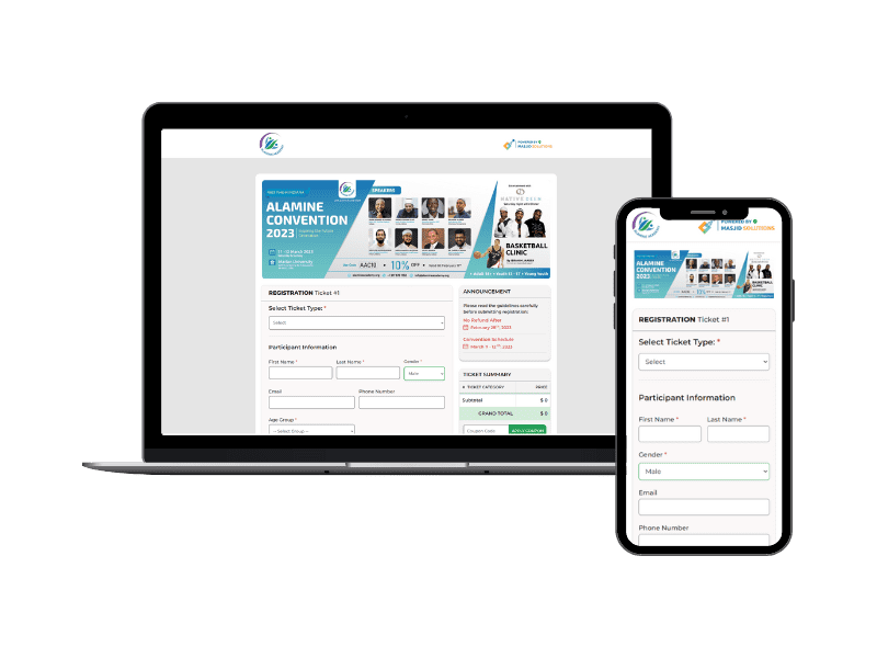 Alamine-event-registration-page